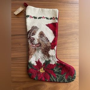 New Australian Shepherd Needlepoint Stocking